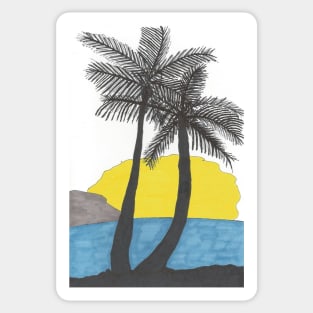 Palm Trees at Sunrise Sticker